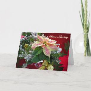 Christmas Floral Season's Greetings Card