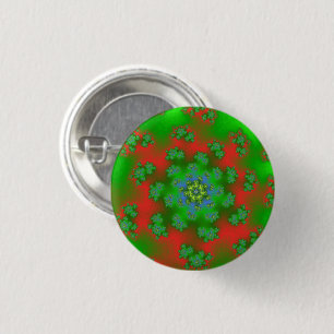 Christmas Floral Sprinkles 3 Cm Round Badge