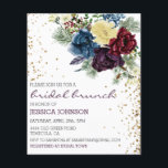 Christmas Floral Winter Bridal Brunch Gold<br><div class="desc">One design per sheet. Budget invitations do not include envelopes. This design may be personalised in the area provided by changing the photo and/or text. Or it can be customised by clicking Personalise this Template and then choosing the click to customise further option and delete or change the colour of...</div>
