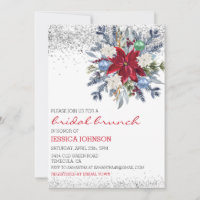 Christmas Floral Winter Bridal Brunch Poinsettia