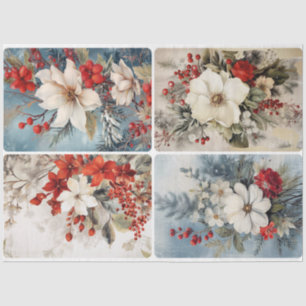 Christmas Florals  Tissue Paper