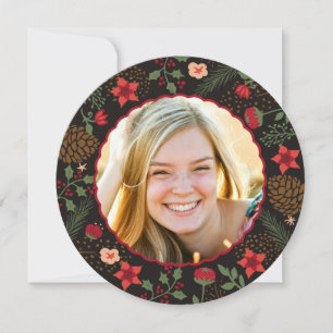 Christmas Flower Advent Wreath Postcard