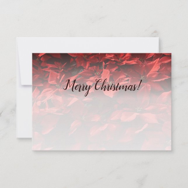 Christmas Flower Custom Photo Congratulations Card (Front)