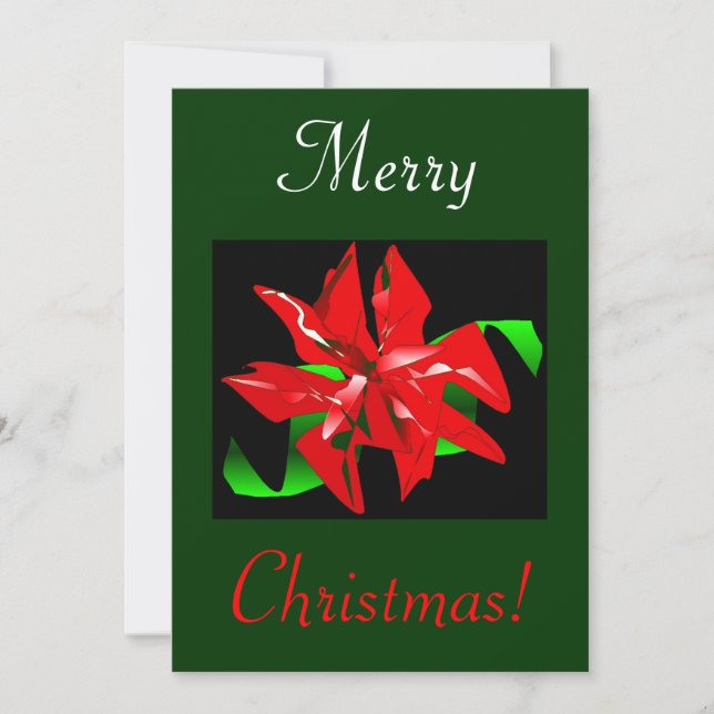 Christmas Flower I Invitation (Front)
