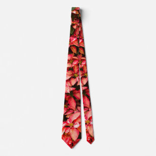 Christmas flower Poinsettia Tie