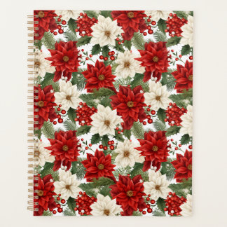 Christmas Flower Seamless Pattern Planner