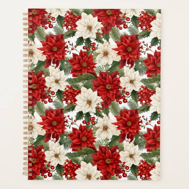 Christmas Flower Seamless Pattern Planner (Front)