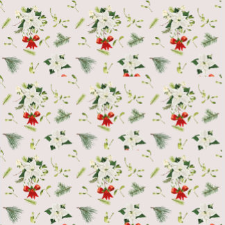 Christmas flowers and bows tissue paper