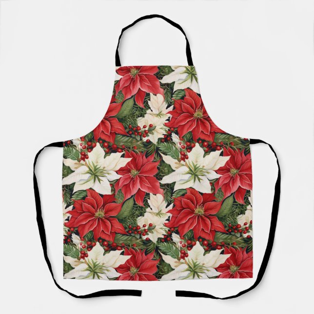 Christmas Flowers Apron (Front)