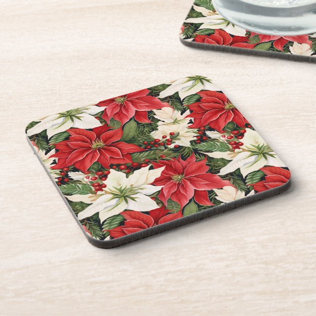 Christmas Flowers Coaster (Left Side)