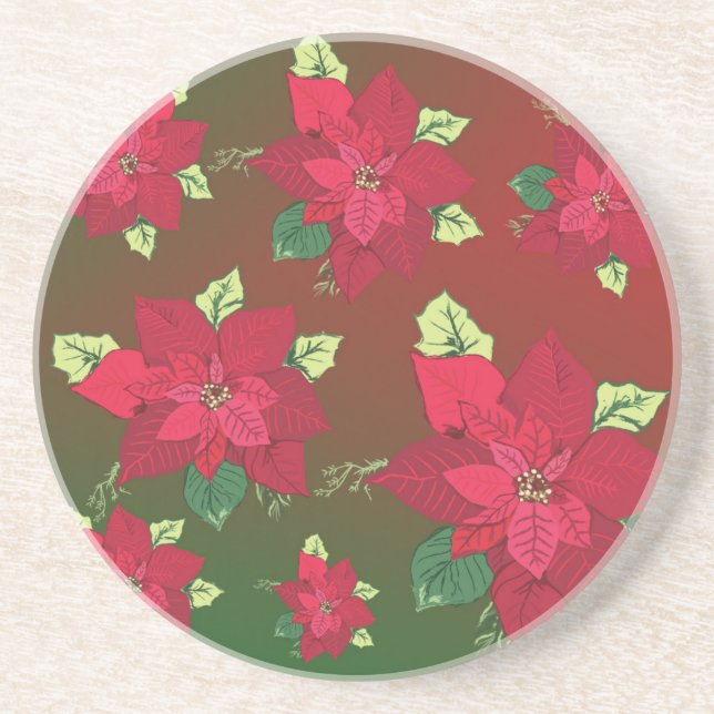 Christmas flowers Coasters (Front)