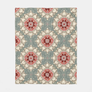 christmas flowers fleece blanket