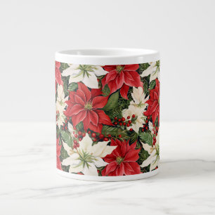 Christmas Flowers Large Coffee Mug