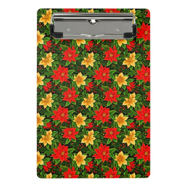 Christmas Flowers Seamless Pattern-69956  Mini Clipboard (Front)
