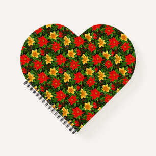 Christmas Flowers Seamless Pattern-69956 Notebook