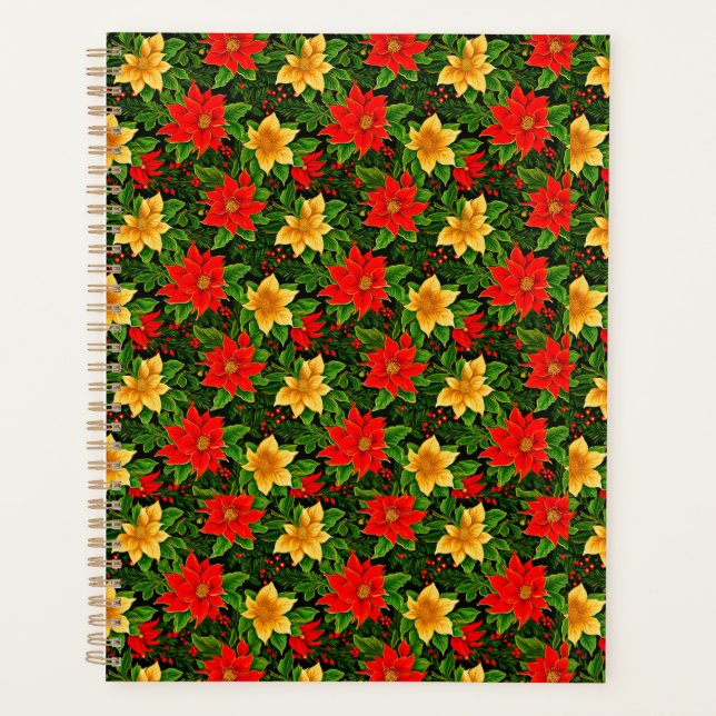 Christmas Flowers Seamless Pattern-69956  Planner (Front)