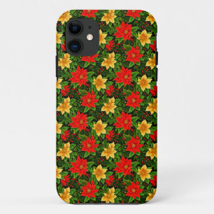 Christmas Flowers Seamless Pattern Case-Mate iPhone Case