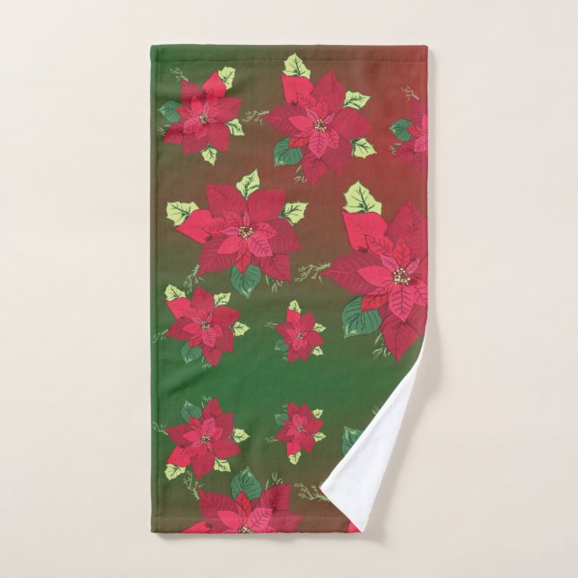 Christmas Flowers Towel Set (Hand Towel)