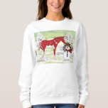 Christmas Foal and Snowman Sweatshirt<br><div class="desc">My Christmas horse foal and snowman,  "First Encounter" is perfect for equestrians and horse lovers.
Artwork by Sally Lannier/Painted Dreams Designs</div>