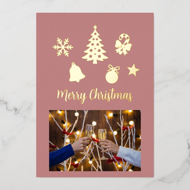 Christmas Foil Photo Postcard, Foil Postcard (Front)