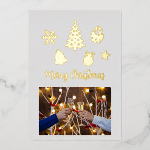 Christmas Foil Photo Postcard, Foil Postcard