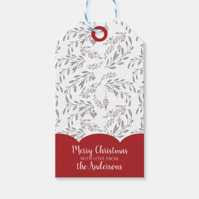 Christmas Foliage and Berries Gift Tags (Front)