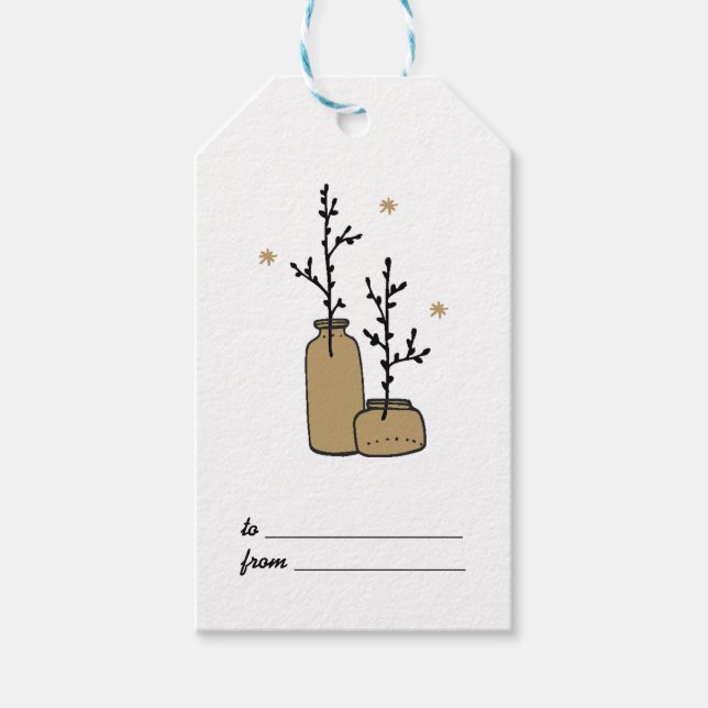 Christmas Foliage Holiday Gift Tags (Front)