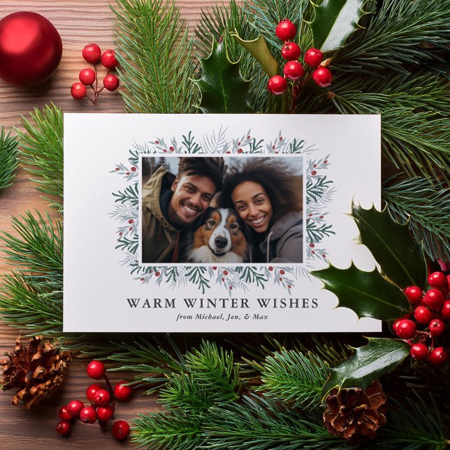 Christmas Foliage Photo Holiday Card (Creator Uploaded)