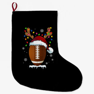 Christmas Football Ball Lights Funny Boys Men Spor Large Christmas Stocking