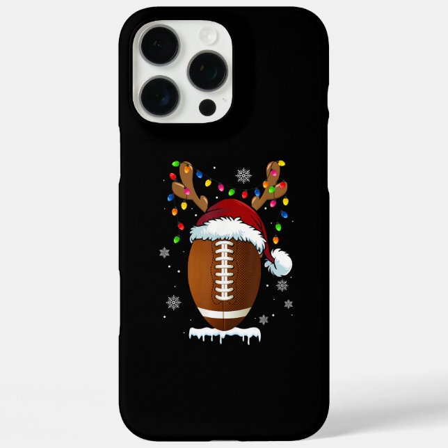 Christmas Football Ball Santa Lights Funny Boys Me Case-Mate iPhone Case (Back)