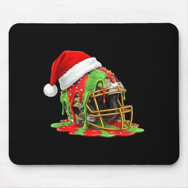 Christmas Football Drip Boys Ice Cream Drip Camo S Mouse Pad (Front)