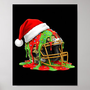 Christmas Football Drip Boys Ice Cream Drip Camo S Poster