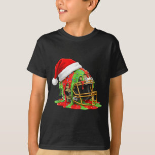 Christmas Football Drip Boys Ice Cream Drip Camo S T-Shirt