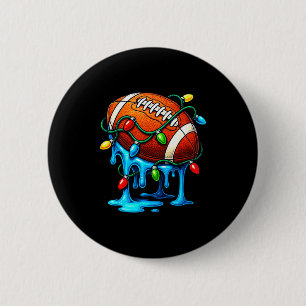 Christmas Football Drip Ice Cream Dripng  6 Cm Round Badge