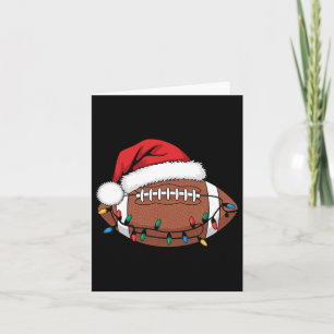 Christmas Football Player Xmas Lights Santa Sports Card