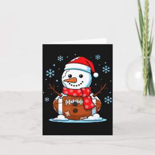 Christmas Football Snowman Kids Football Christmas Card