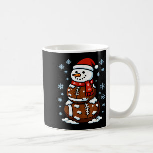 Christmas Football Snowman Kids Football Christmas Coffee Mug
