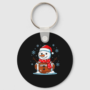 Christmas Football Snowman Kids Football Christmas Key Ring
