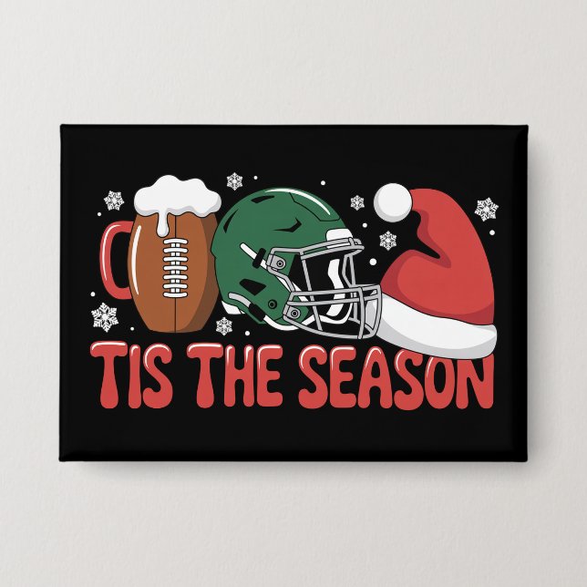 Christmas Football Tis the Season Sports Holiday  (Front)