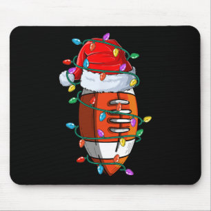 Christmas Football Xmas Santa Sports Hat Ball Kids Mouse Pad