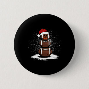 Christmas Footll Snowman Santa Claus Coach Men Wom 6 Cm Round Badge