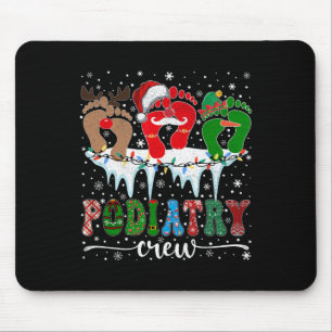 Christmas Footprint Doctor Podiatrist Podiatry Cre Mouse Pad