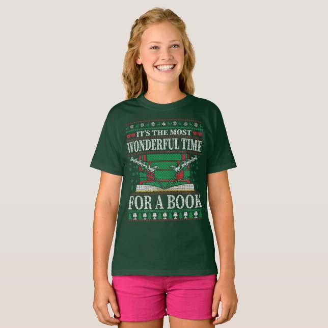 CHRISTMAS FOR BOOK LOVERS T-Shirt (Front Full)