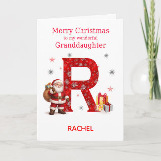 Christmas For Granddaughter Add A Name Holiday Card