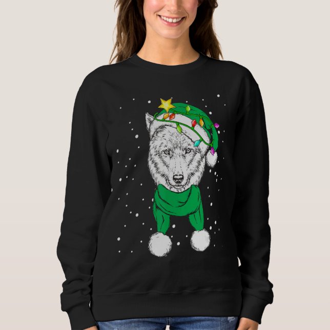 Christmas for men women kids ELF Wolf Sweatshirt (Front)