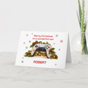 Christmas For Son Game Controller Add A Name Holiday Card