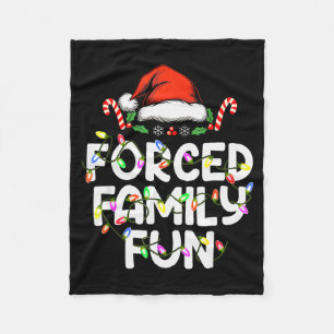 Christmas Forced Family Fun Pajamas Fleece Blanket