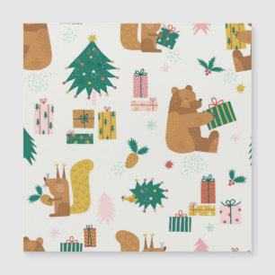 Christmas Forest Animals: Vintage Vibe
