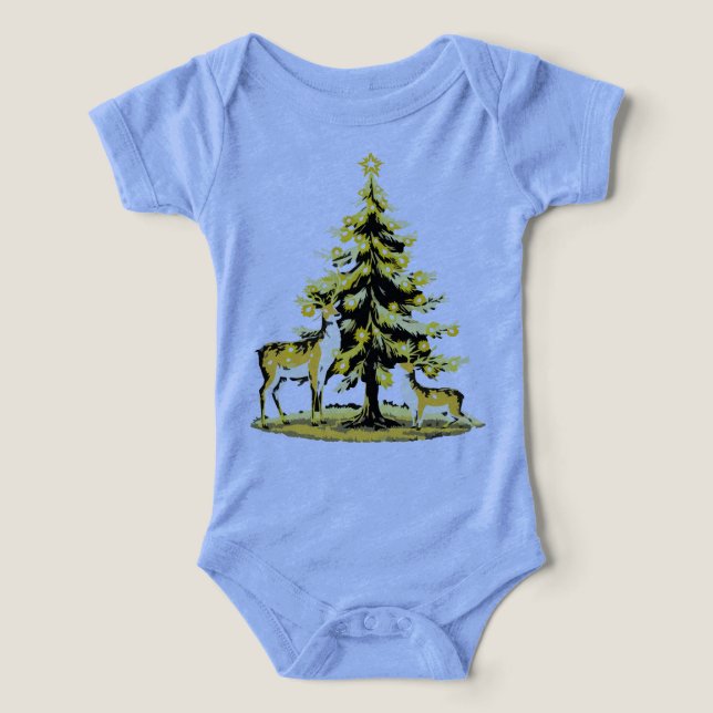 Christmas Forest Baby Bodysuit (Design Front)