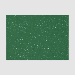 Christmas Forest Green w/ White Snow Tissue Paper